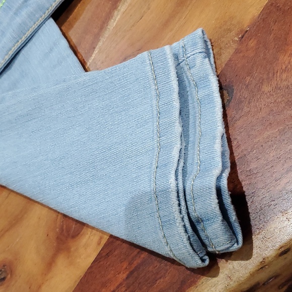 GARAGE Y2K Vintage Low Rise Stretch Denim Jeggings In Light Wash - Picture 16 of 16